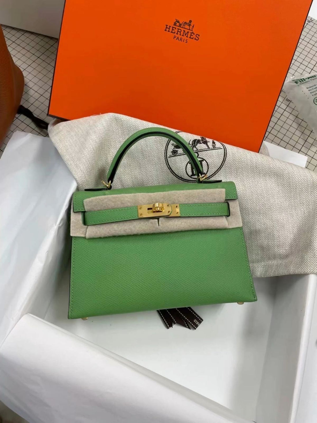 Hermes Kelly 20 Mini Sellier Bag (Mirror)