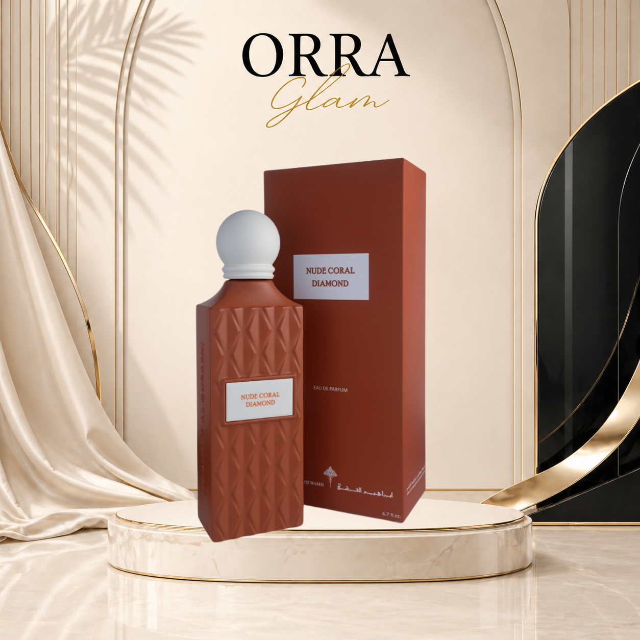 Ibrahim al qurashi perfume Nude Coral Diamond 200ml EDP